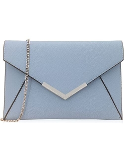 Dexmay Women Envelope Clutch Handbag Medium Saffiano Leather Foldover Clutch Purse