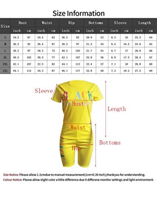 ECDAHICC Women‘s 2 Piece Set Outfits Sweatsuits Long Sleeve Shirt Bodycon Sweatpants Black Girl Magic Letter Printed