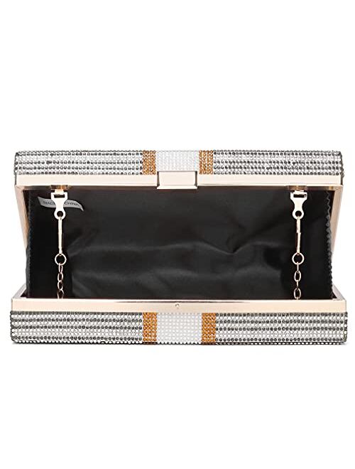 Dollar Clutch Purse for Women from Covelin, Rhinestone Evening Handbag Money Bag