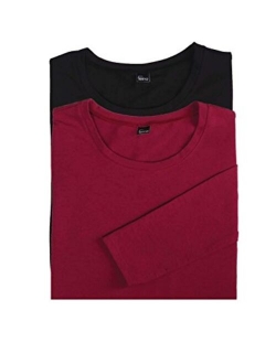 | Key Item Long Sleeve Crew Neck Tee | Cotton & Modal | 2-Pack