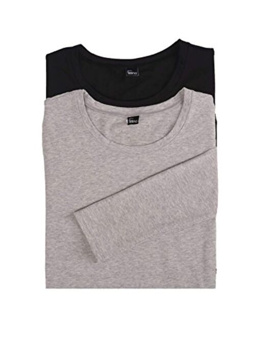 Felina | Key Item Long Sleeve Crew Neck Tee | Cotton & Modal | 2-Pack