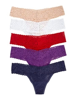 | Signature Stretchy Lace Low Rise Thong 5-Pack | Panty