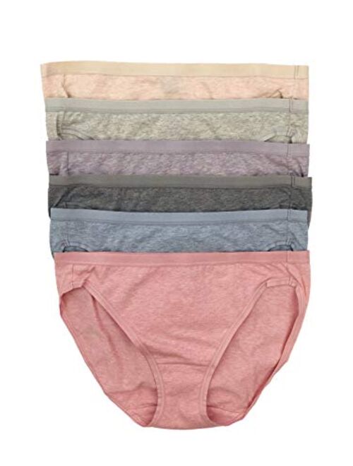 Felina Organic Cotton Bikini Underwear for Women - Bikini Panties for Women, Seamless Panties for Women (6-Pack)