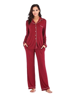 Bright Deer Pajama Set for Women Soft Modal Cotton 2 Pieces Sleepwear Lounge Sets