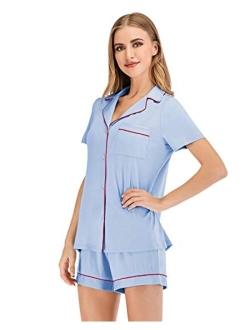 Bright Deer Pajama Set for Women Soft Modal Cotton 2 Pieces Sleepwear Lounge Sets