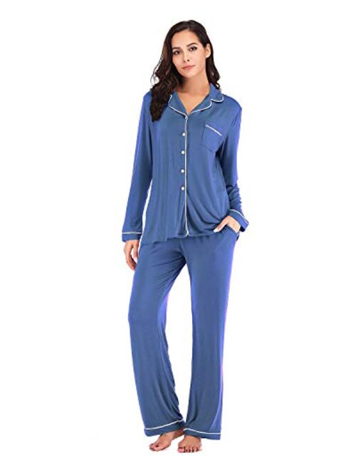 Bright Deer Pajama Set for Women Soft Modal Cotton 2 Pieces Sleepwear Lounge Sets