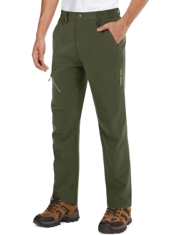 Men's Hiking Pants 4 Zip Pockets Rip-Stop, Water Resistant, Lightweight Work Fishing Pants