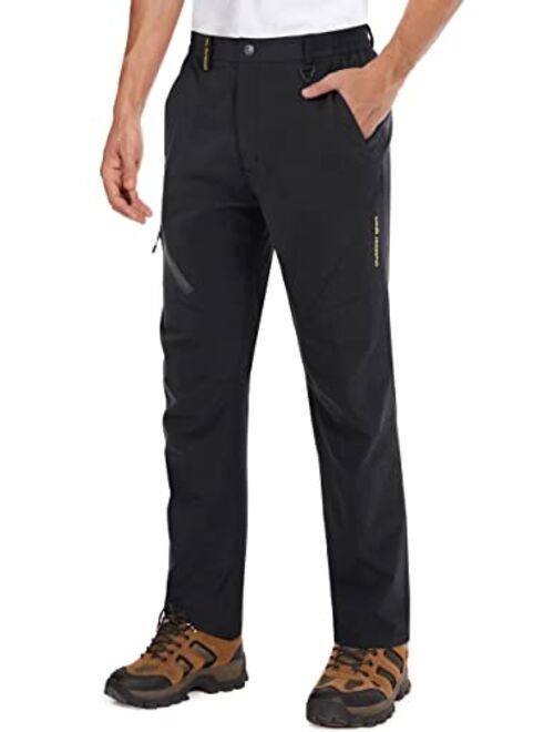 MAGCOMSEN Men's Hiking Pants 4 Zip Pockets Rip-Stop, Water Resistant, Lightweight Work Fishing Pants