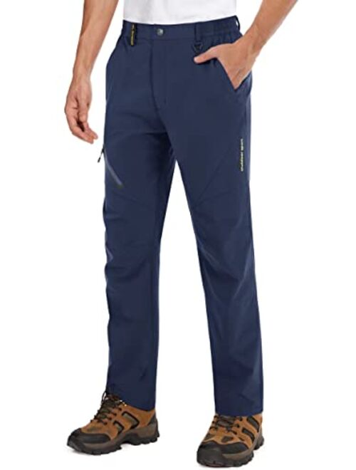 MAGCOMSEN Men's Hiking Pants 4 Zip Pockets Rip-Stop, Water Resistant, Lightweight Work Fishing Pants