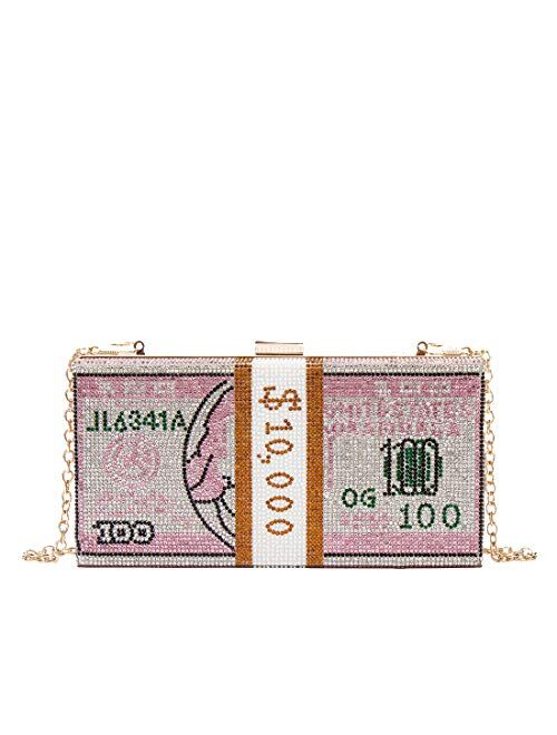 LETODE 2020 new diamond clutch bag dollar evening bag Shoulder bag