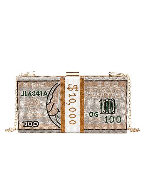 LETODE 2020 new diamond clutch bag dollar evening bag Shoulder bag