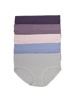 Women's Pima Cotton Hipster Panties - Comfortable Seamless Underwear for Women, 5-Pack