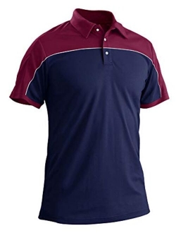 Men's Outdoor Golf Polo Short Sleeve 3 Button Quick Dry Casucal Pique Jersey Polo Shirts