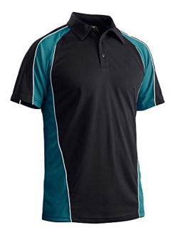 Men's Outdoor Golf Polo Short Sleeve 3 Button Quick Dry Casucal Pique Jersey Polo Shirts