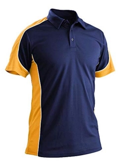 Men's Outdoor Golf Polo Short Sleeve 3 Button Quick Dry Casucal Pique Jersey Polo Shirts