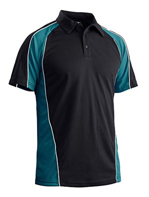 MAGCOMSEN Men's Outdoor Golf Polo Short Sleeve 3 Button Quick Dry Casucal Pique Jersey Polo Shirts