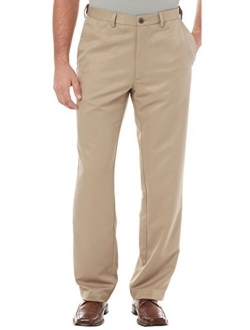 Men's Cool 18 Stria Hidden Expandable Waistband Plain Front Pant