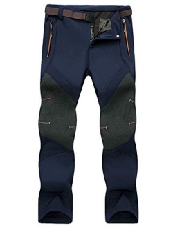 Men's Hiking Pants Water-Resistant 4 Zipper Pockets Reinforced Knees Outdoor Pants for Hike, Work, Travel