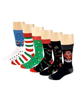 12 Pairs / 6 Pairs Men Colorful Fashion Design Dress socks 10-13