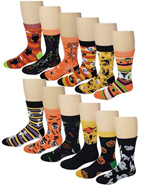 12 Pairs / 6 Pairs Men Colorful Fashion Design Dress socks 10-13