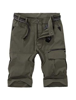 Men's Shorts Cargo Work Hiking Tactical Shorts with 5 Pockets Quick Dry, Sun Protection, Tear Resistant