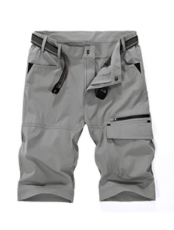 Men's Shorts Cargo Work Hiking Tactical Shorts with 5 Pockets Quick Dry, Sun Protection, Tear Resistant
