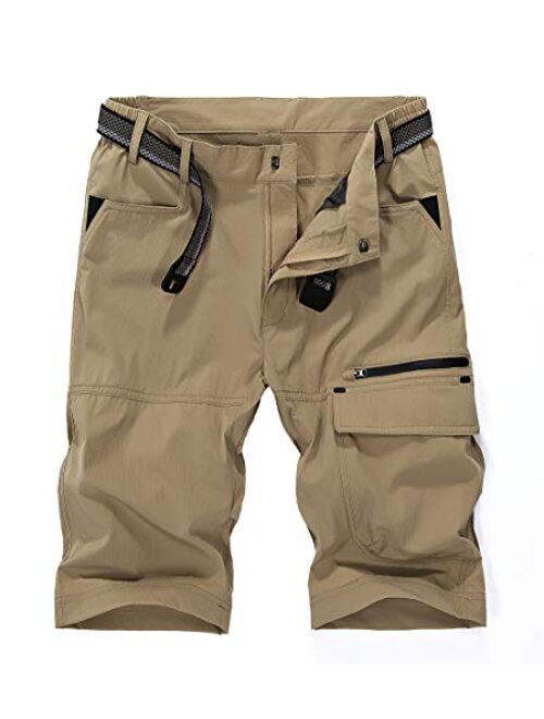 MAGCOMSEN Men's Shorts Cargo Work Hiking Tactical Shorts with 5 Pockets Quick Dry, Sun Protection, Tear Resistant