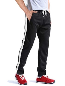 Men's Joggers Wrinkle-Free Sweatpants Lightweight Drawstring Zipper Pockets Workout Running Pants