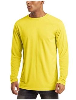 Men's Sun Protection T-Shirt UPF 50  UV Long Sleeve Moisture Wicking Performance Athletic Shirt