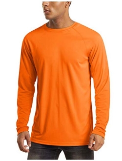 Men's Sun Protection T-Shirt UPF 50  UV Long Sleeve Moisture Wicking Performance Athletic Shirt