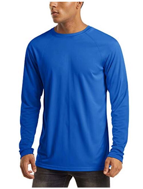 MAGCOMSEN Men's Sun Protection T-Shirt UPF 50+ UV Long Sleeve Moisture Wicking Performance Athletic Shirt