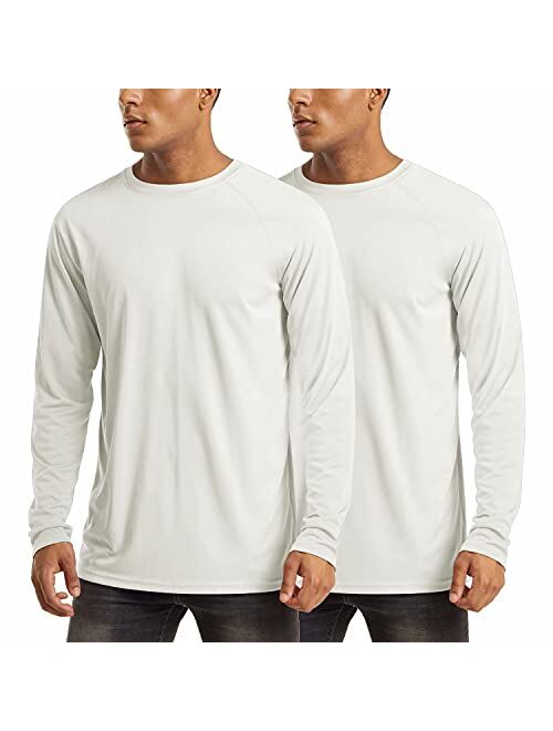 MAGCOMSEN Men's Sun Protection T-Shirt UPF 50+ UV Long Sleeve Moisture Wicking Performance Athletic Shirt