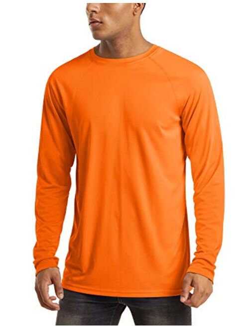 MAGCOMSEN Men's Sun Protection T-Shirt UPF 50+ UV Long Sleeve Moisture Wicking Performance Athletic Shirt