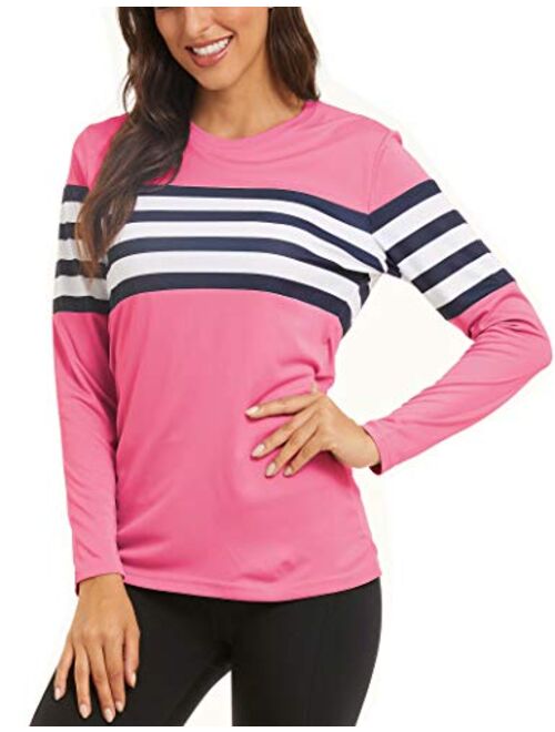 MAGCOMSEN Women Long Sleeve Shirt UPF 50+ Sun Protection for Yoga,Workout,Hiking