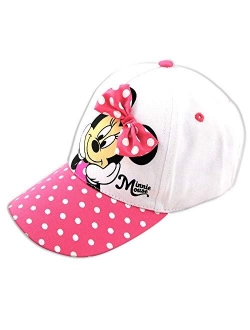 Girls Minnie Mouse Cotton Baseball Cap with 3D Bowtique Bow (Toddler/Little Girls)