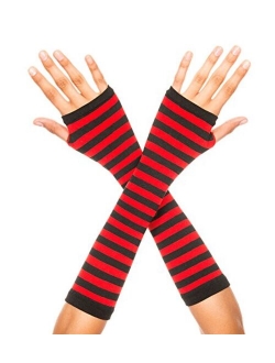 Music Legs Women's Opaque Stripes Arm Warmer