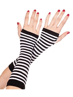 Music Legs Women's Opaque Stripes Arm Warmer