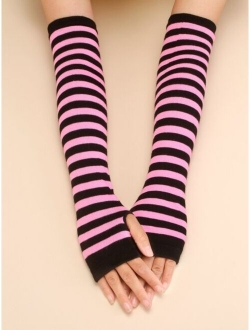 Striped Print Arm Sleeves