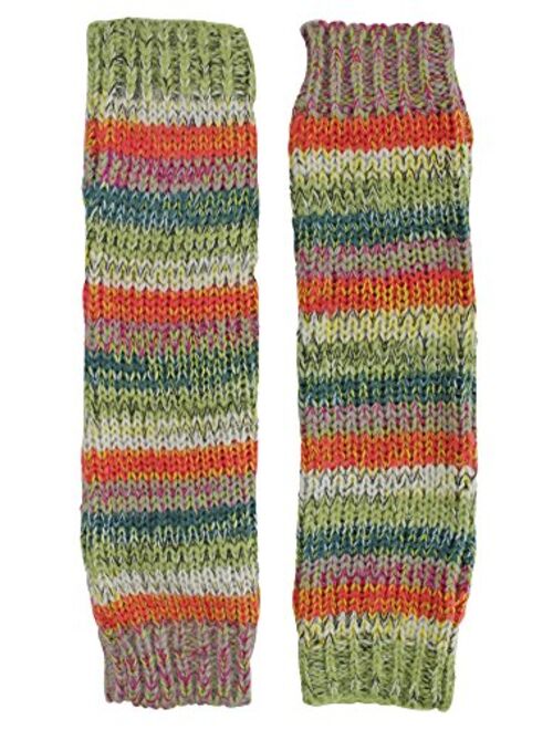 Bright Boho Multicolor Knit Long Arm Warmers