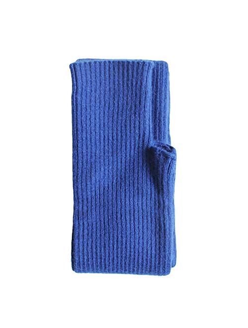 Share Maison Women's Arm Warmers with Thumb Hole Winter Fingerless Stretchy Cashmere Wool Long Gloves Sleeves