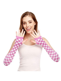 Bienvenu Arm Warmers Goth for Women Fingerless Gloves Long Mittens