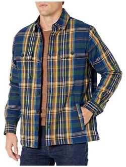 Amazon Brand - Goodthreads Men's Sherpa Lined Long-Sleeve Flannel Shirt Jacket