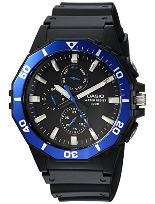 Casio Men's Sports Analog-Quartz Watch with Resin Strap, Black, 21 (Model: MRW-400H-2AVCF)