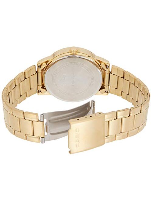 Casio #MTP-V002G-1B Men's Standard Analog Gold Tone Stainless Steel Date Watch