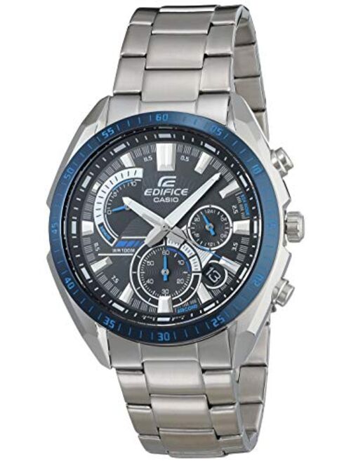 Casio Men's Edifice Quartz Stainless Steel Strap, Silver, 22 Casual Watch (Model: EFR-570DB-1BVCR)