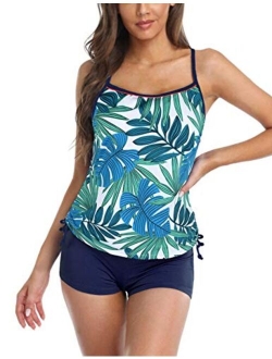 Tankini Swimsuits for Women Racerback Two Piece Bathing Suit