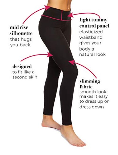 Felina | Sueded Athletic Leggings | Slimming Waistband