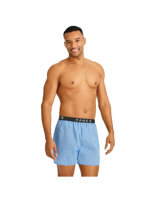 Men's Hanes Ultimate® 5-pack Plaid Woven Boxers