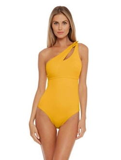 Becca by Rebecca Virtue Women's Sadie One Shoulder One Piece Swimsuit