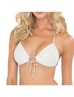 Women's Moon Over Miami Molded Push-Up Halter Bikini Top